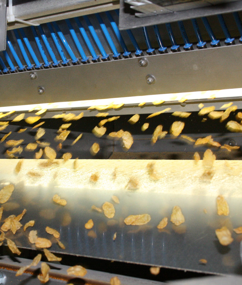 L'aspect de corn-flakes contrôlé par vision